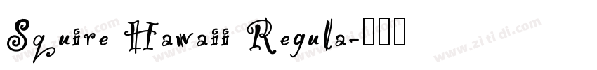 Squire Hawaii Regula字体转换